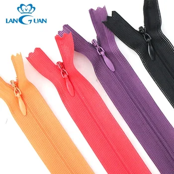 colorful 3# nylon lace tape C/E A/L invisible zipper for garment