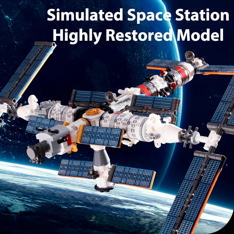 CAYI New Tian Gong Space Station Building Block set Assembly International Space Bricks Model diy Educational Toys Kids 1022 pcs