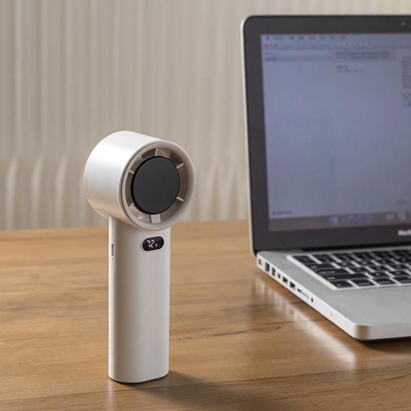 Mini Ventilateur Portable 3600mAh USB Rechargeable - 6 Vitesses, Pliable, Silencieux Avec Power Bank Intégrée