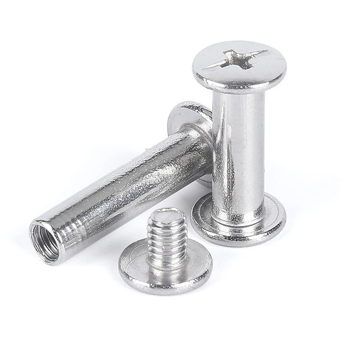 Fastener Barrels Male And Female Screw Phillips Head Chicago Screw Stainless Steel Binding Screw