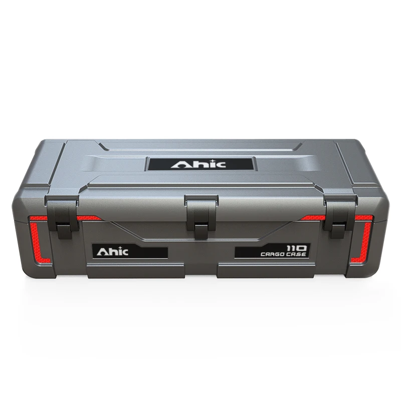 110L  HDPE Roof Rack Low Profile Quick Mount Bracket Cargo Case Hard Plastic Rotomolded Tool Box 4WD Storage Box