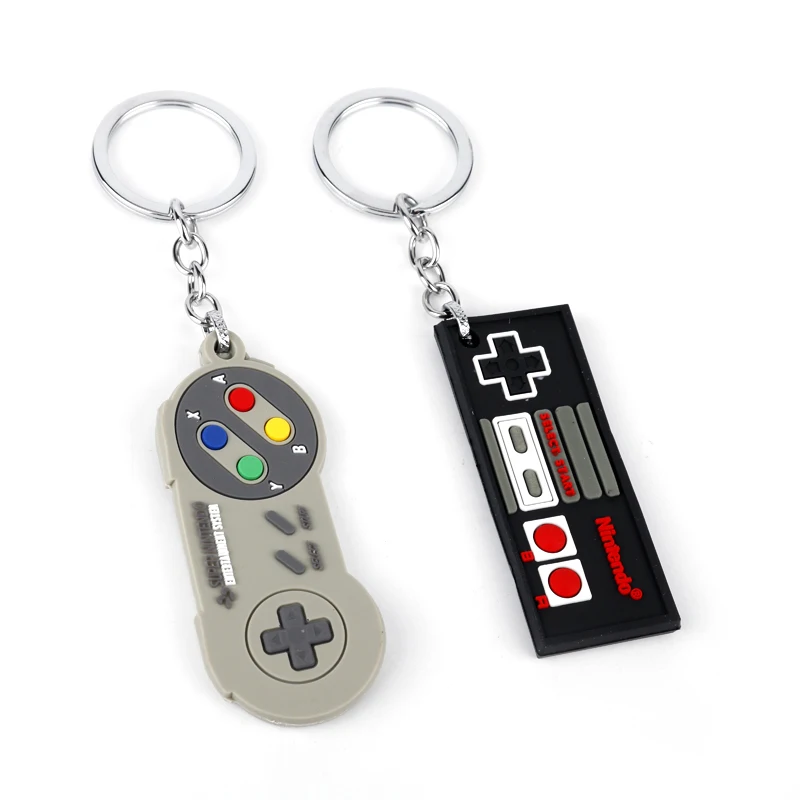 New Arrival Creative Gaming Jewelry Video Game Controller Keyring Game Pad Rubber Keychain Key Chains