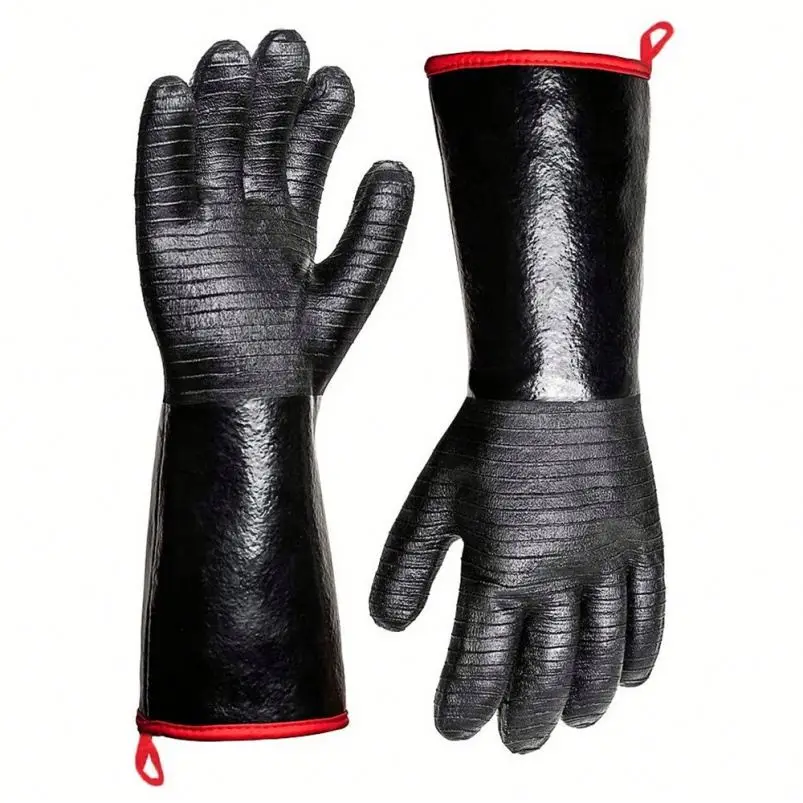 Customized Neoprene BBQ Gloves OEM ODM Oil-proof Waterproof High Temperature Resistant Dishwasher Safe Gift