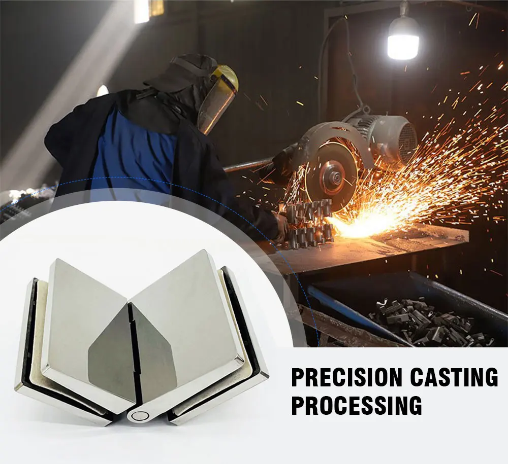 90 Degree Stainless Steel Glass Mount Shower Hinge Curved Glass Door