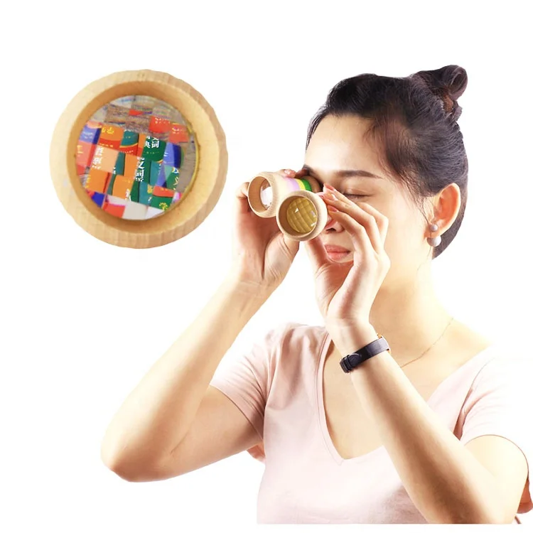 Wholesale cheap custom magic prism funny children spin paper cartoon kaleidoscope