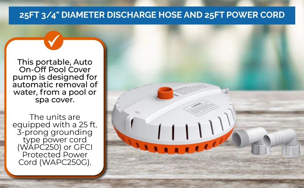 High Quality Sump Pump For Pool Draining 115v Automatic 51w 1000 Gph
