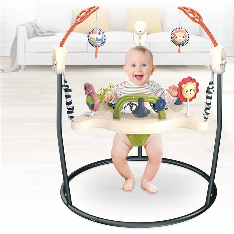 New Modern Style Baby Learning Walking Safety Music Baby Activity Jumper With Hanging Staffed Toys