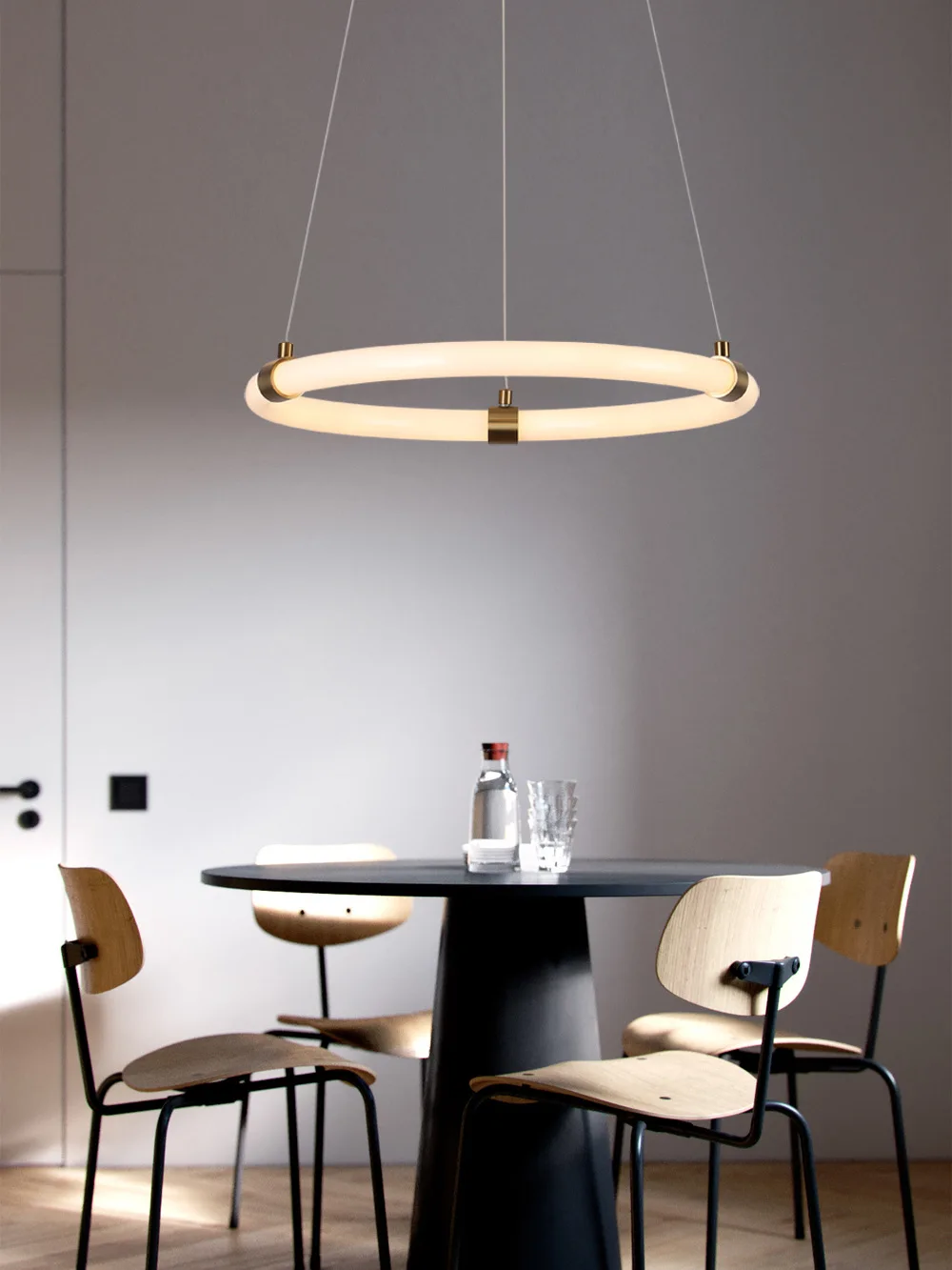 Factory outlet led chandelier modern creative dining chandelier simple 360 degree led pendant light