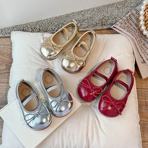 Children's Shoes Spring Autumn Soft Bottom Bow Baby Non-slip Fashion Princess Single Shoes