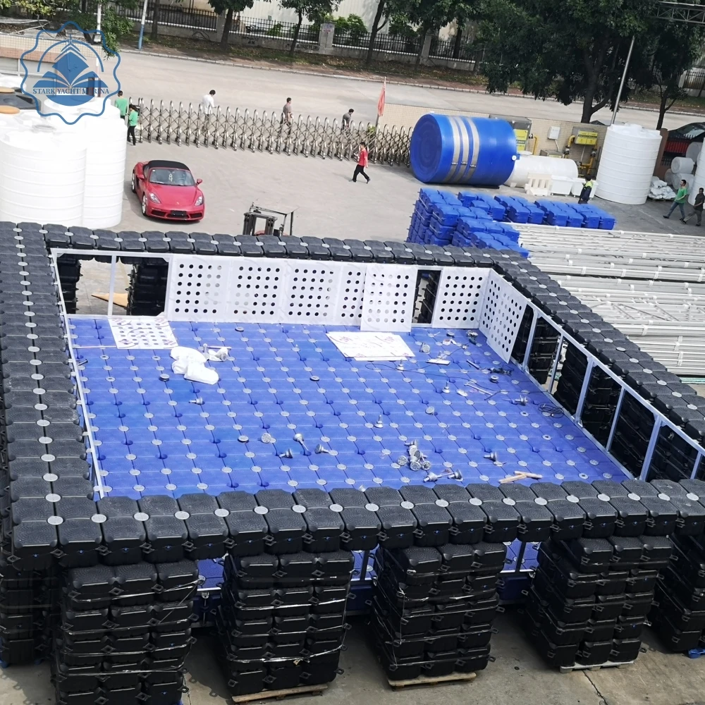 HDPE Modular Floating Pontoon Dock Jetty Floating Dock Cubes Plastic Floating Dock with Accessory