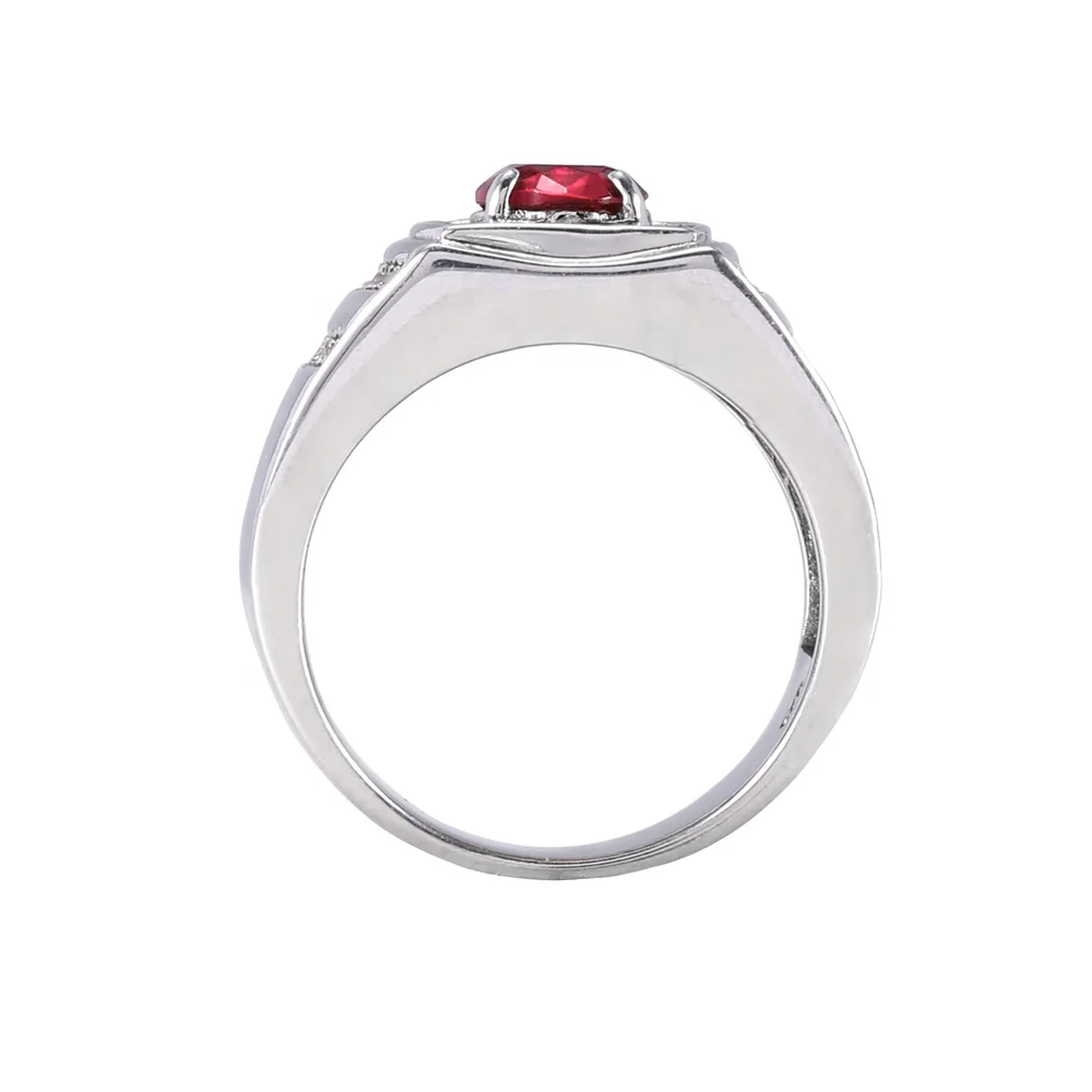 925 Sterling Silver Genuine Ruby Ring Fashion charm Ladies Jewellery rings