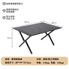 Mesa para rollitos de huevo con tubo cuadrado de 90 cm - negra