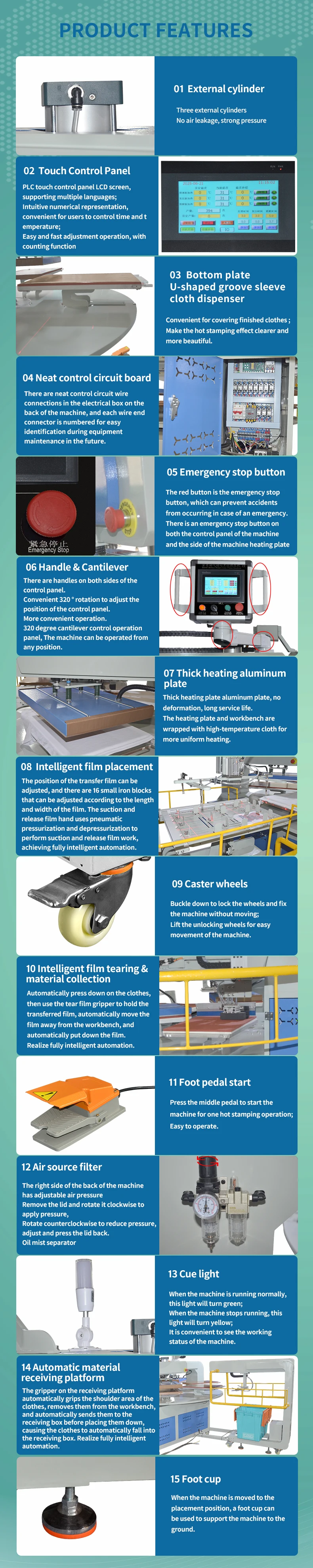 Supply New 4 Station Full Automatic Heat Press Machine 4 Pallets Rotary Hot Transfer for Polo T-shirt Sublimation Pneumatic manufacture