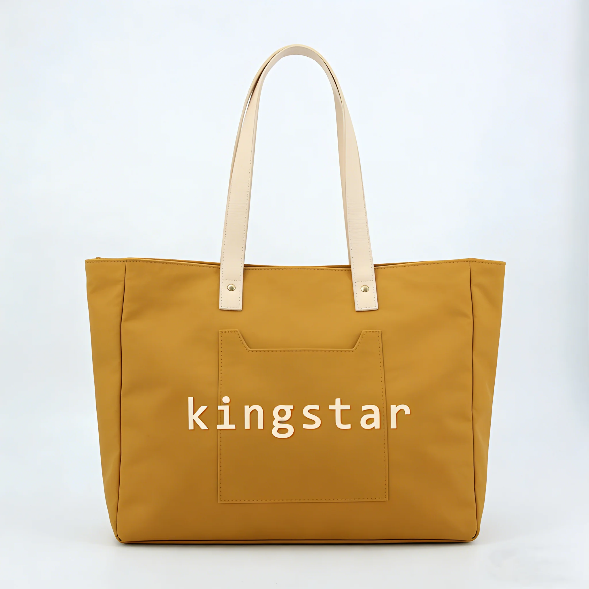 product customized waterproof beach style womens stylish reusable nylon shopping tote bags with logo printed-1