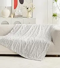 Fluffy Rabbit Faux Fur Throw Blanket Soft Bubble Thick Knitted Cozy for Winter Decorative Gifts for Home Couch Bed Sofa Chair