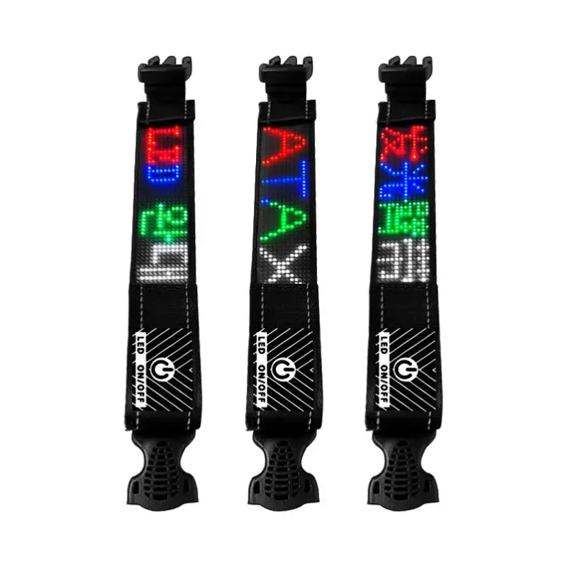Original Factory APP Control USB Rechargeable Safety Running LED Band Flashing LED Light Sports Armband LED Band