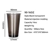 90-500 transparent black injection molded cup