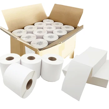 Hot Sale Custom Adhesive A4 Thermal Label Paper Self-Adhesive Barcode Sticker for Industrial Shipping Labels