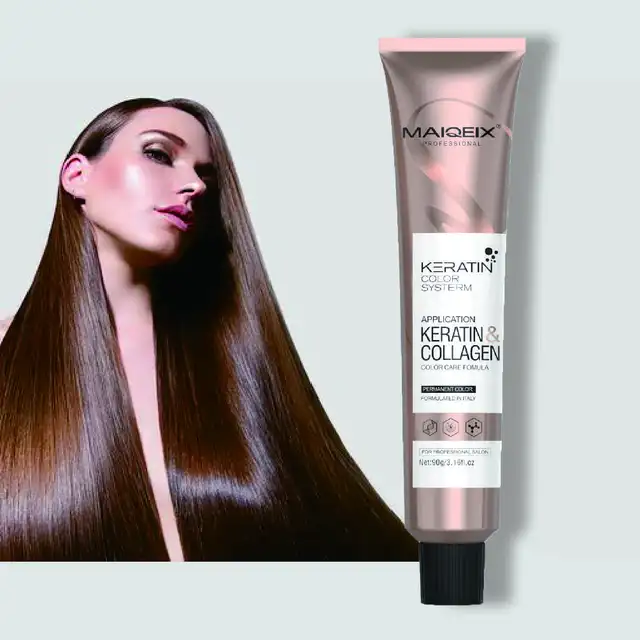 Private Label The New Bright Hair Color Keratin Hair Color 100% Coverage Gray Blonde Hair Dye Cream