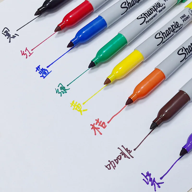 Multicolor Sharpie Paint Marker Waterproof Fine Point 1mm Permanent Art Dustfree Marker Pen