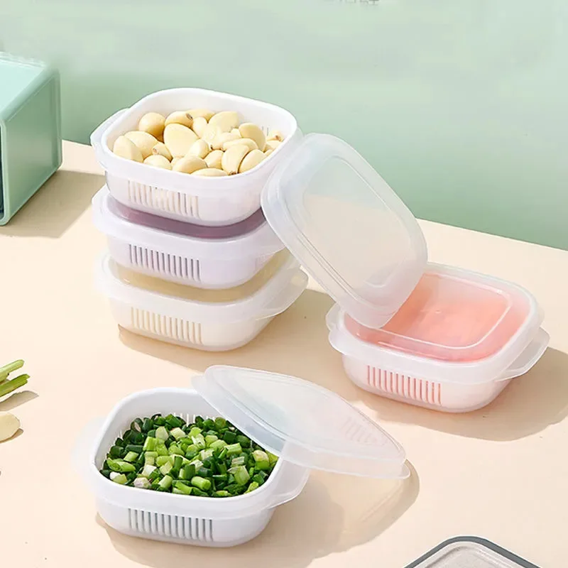 Grne Zwiebel Crisper Utensilien fr Kche Ingwer Knoblauch Aufbewahrung  sbox Kunststoff behlter Khlschrank Obst ablauf Siegel Organizer Box
