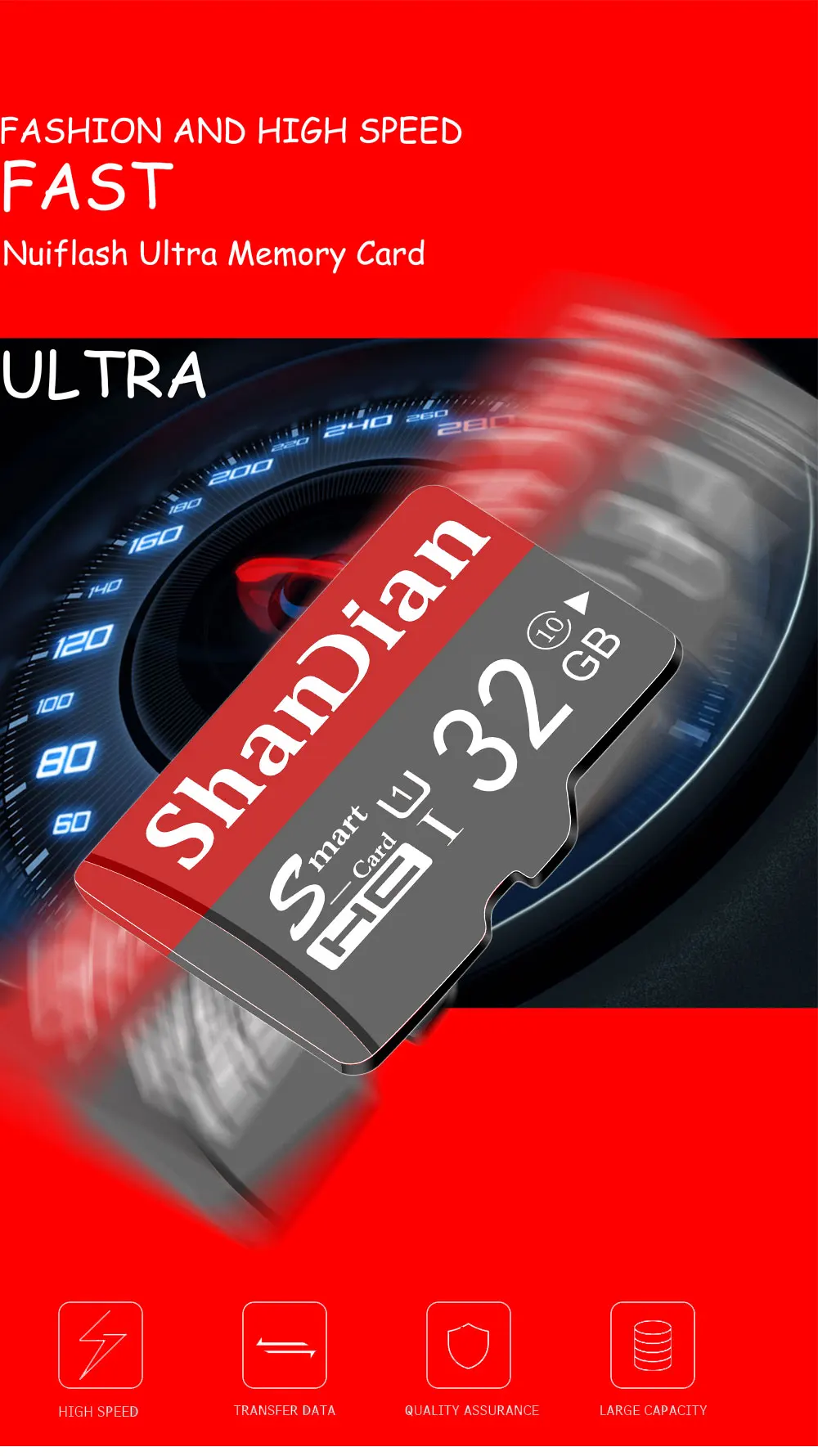 Shandianclass10 Cards Sd Memory Tf Card 4gb 8gb 16gb 32gb 64gb 128gb