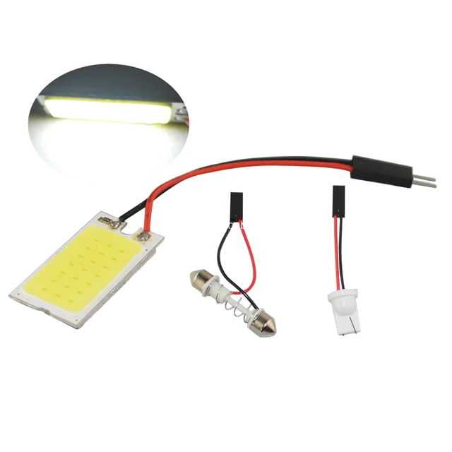 COB LED T10 W5W Festoon Panel Auto Dome Light BA9S Interior Lighting Accessories for Vehicles