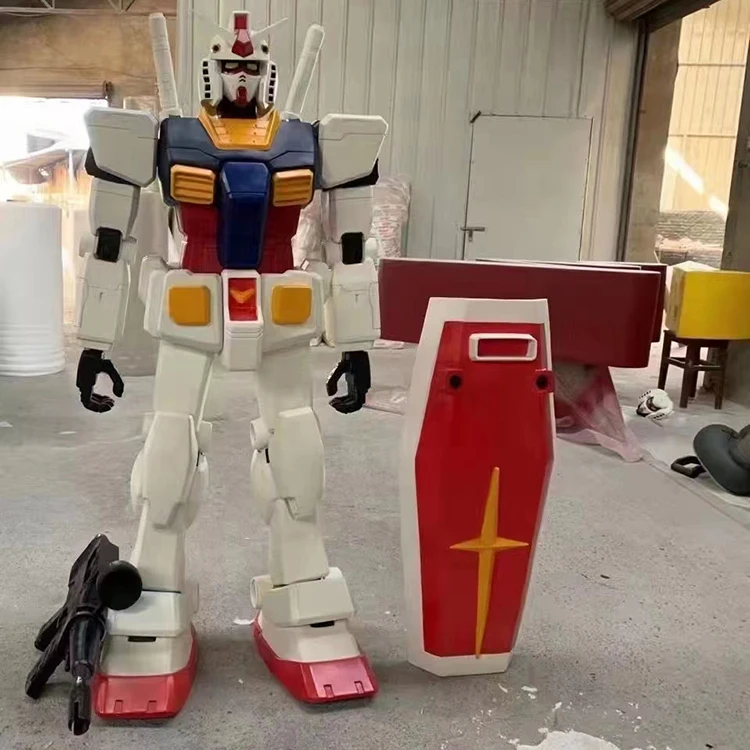 Popular Design Color Fiberglass Gundam Sculpture Buy Fiberglass