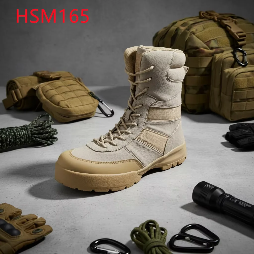 LXG,adventures Plateau Training Sand Desert Boots with Pull Loops Wholesale Damping EVA+rubber Outsole Fighting Boots HSM166