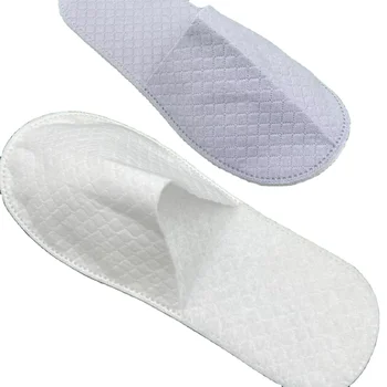 Fashionable new style hotel slippers disposable needlepoint cotton slippers for guest rooms men and women