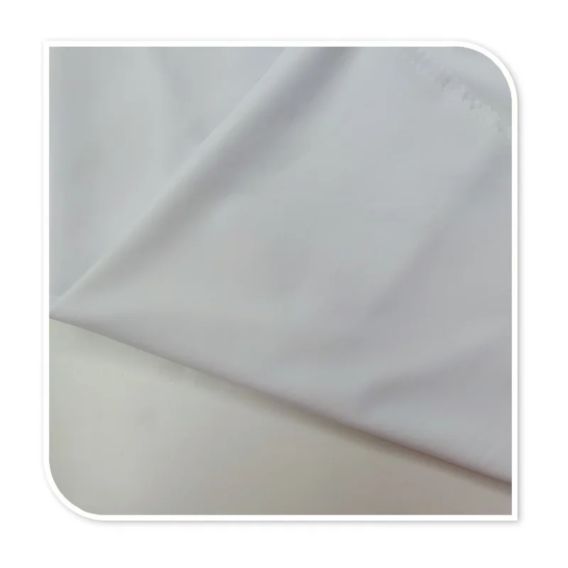 Factory price white plain 150D 100% Polyester Gabardine Minimatt Fabric Workwear Medical Jacket Fabric