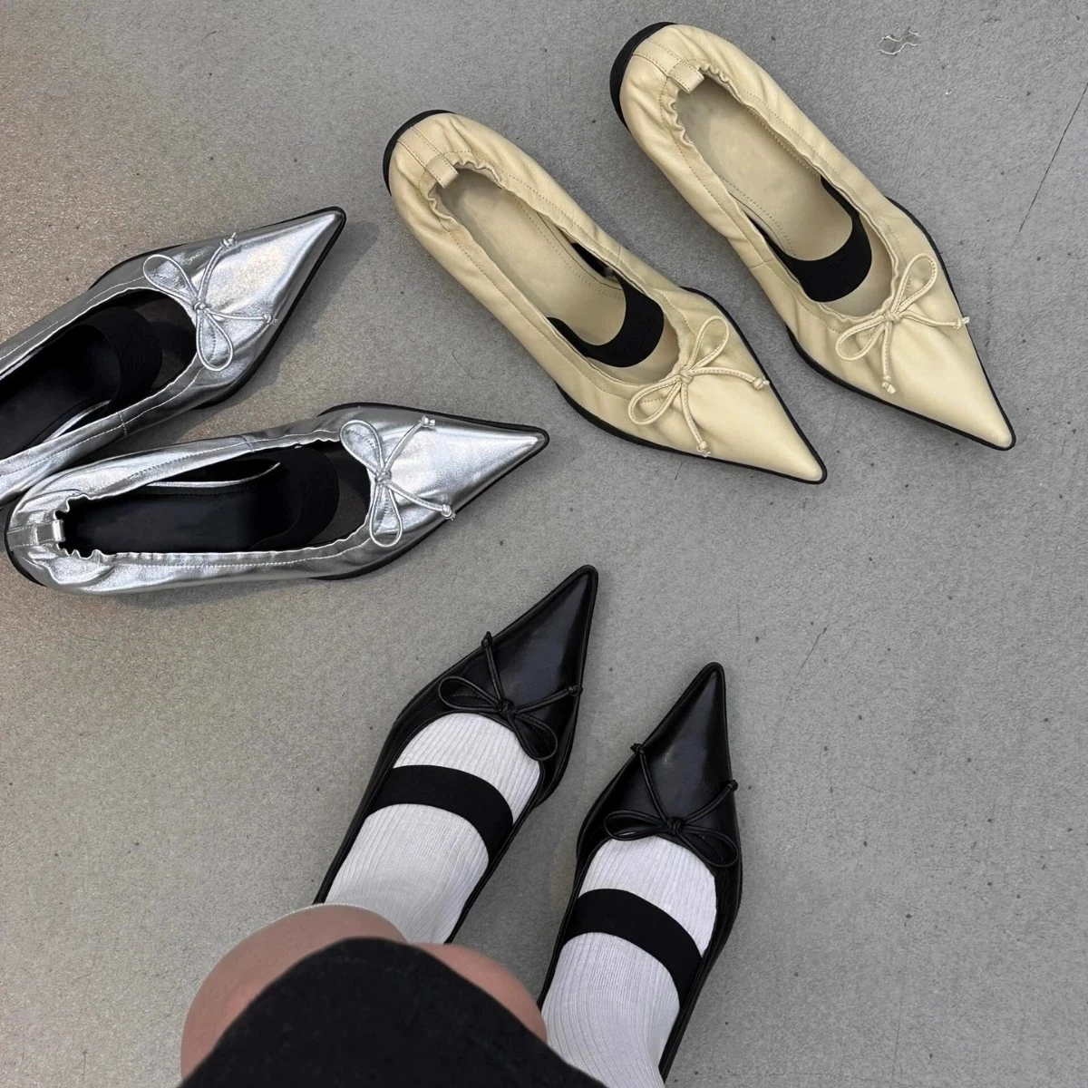 Fashion Pointed Toe Ballet Styles Mary Jean Wedge Heel Lady Pu Leather Women High Heels Pumps - Image 3
