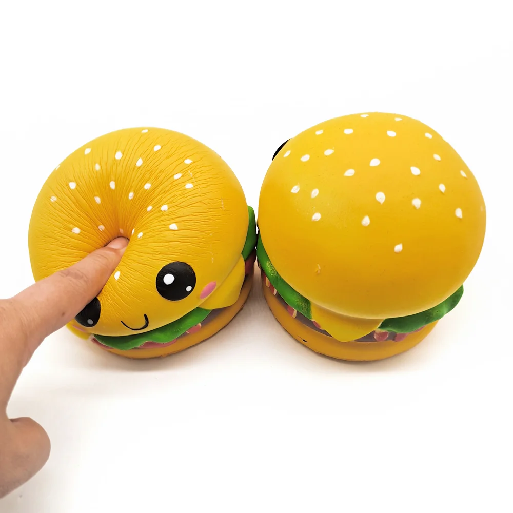 Индивидуальный подарок для детей, Пенополиуретан, сжимаемые игрушки Kawii, сжимаемые игрушки, медленно восстанавливающие форму, милый Сжимаемый фиджет, большая игрушка для гамбургеров
