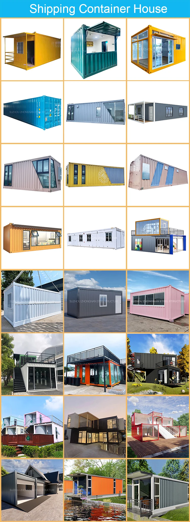 Iso Furniture Detachable Shipping Container Box House with Deck