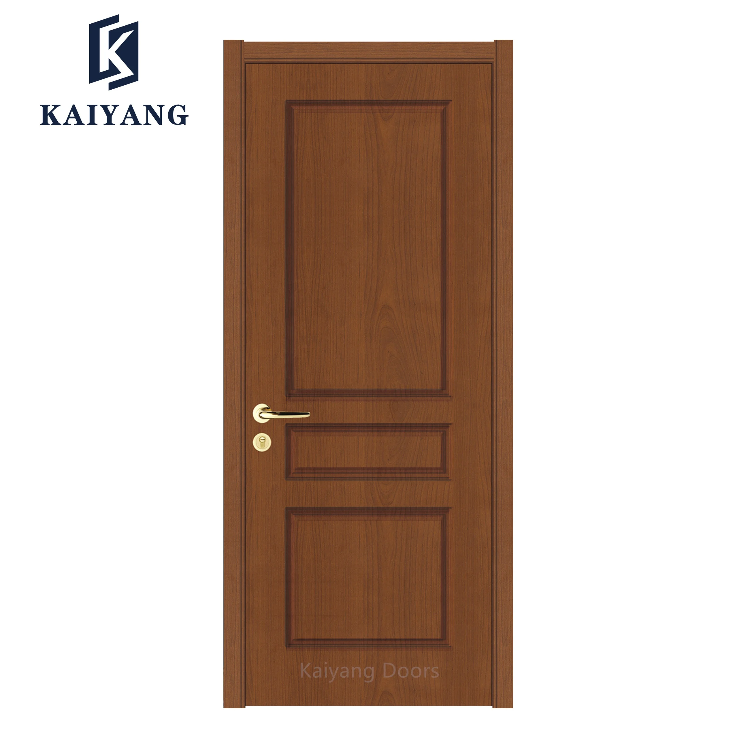 Popular interior solid teak wood door finished hotel door single door design