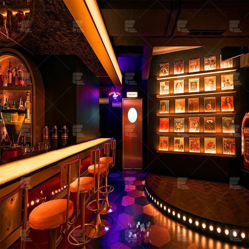 Индивидуальный дизайн со светодиодной подсветкой счетчик для музыки сумасшедшая коммерческая мебель ночного клуба
