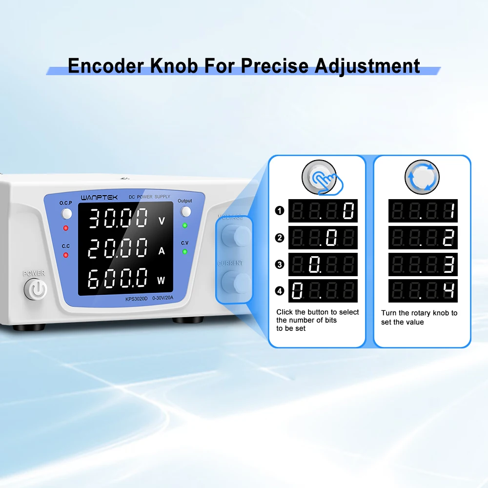 KPS1005D 100V 5A 고출력 조정 가능한 전압 조정기 전원 공급 장치 LED 디지털 디스플레이 전기도금, 에이징 배터리 충전