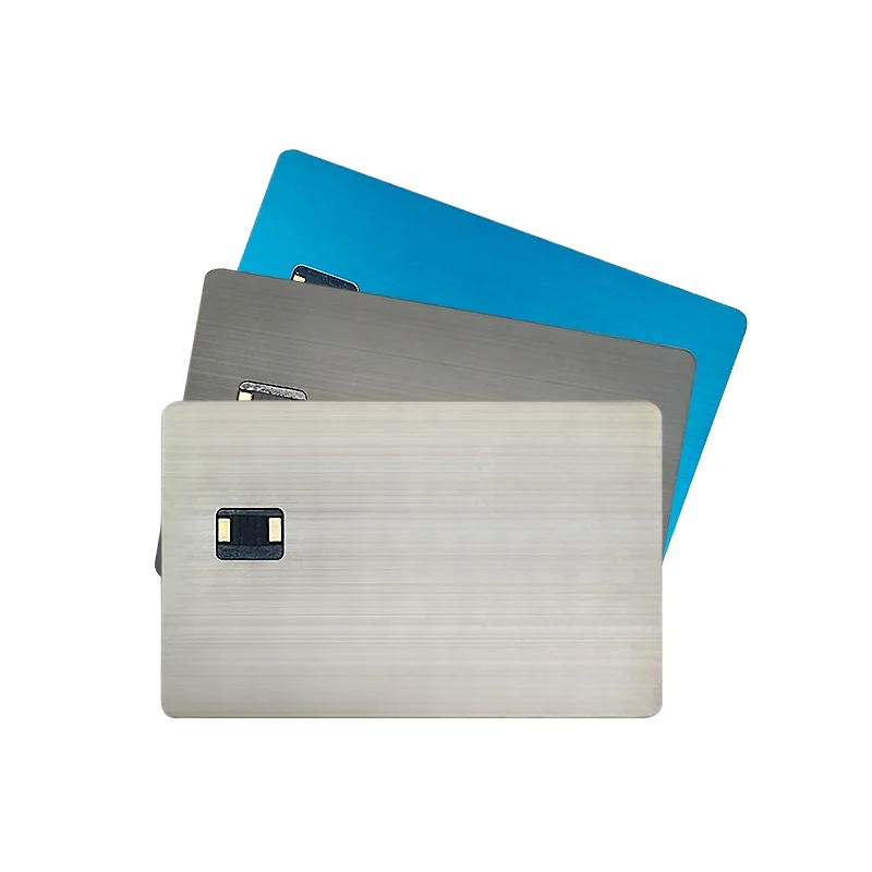 4 Colors Engraving Dual Interface Digital  Enable Contactless Metal Visa Credit Debit Card Blank With NFC