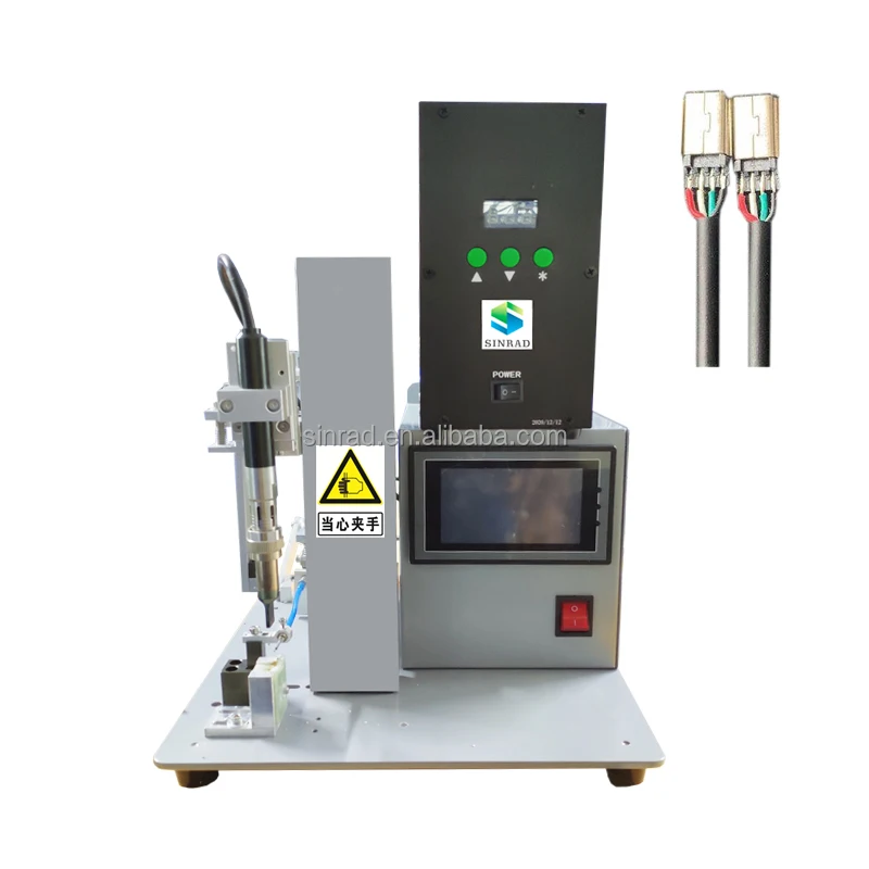 Semi-Auto Mobile Charging Type-c Connector Manufacturing Soldering Wire Stripping Data Cable Making Machine