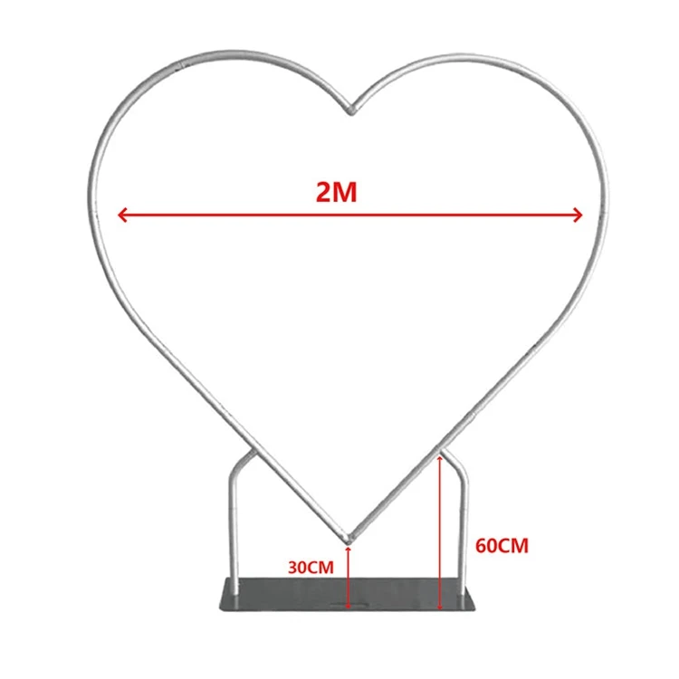 6.5ft Heart Shape Balloon Backdrop Stand Metal Heartshape Backdrop