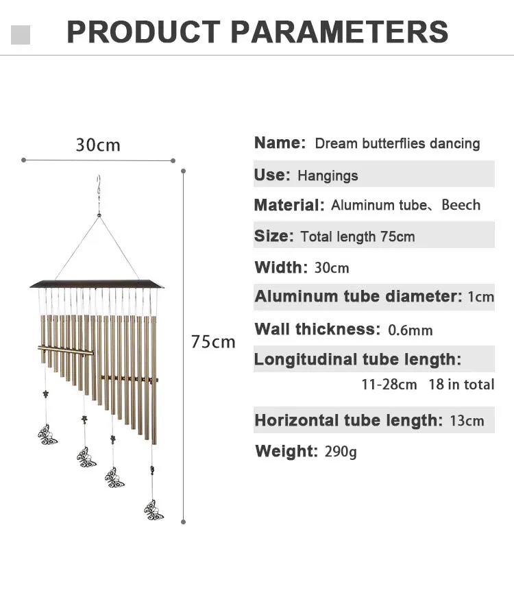 Hot sale Eco Friendly gift modern wind chimes outdoor wind chimes wind chimes metal