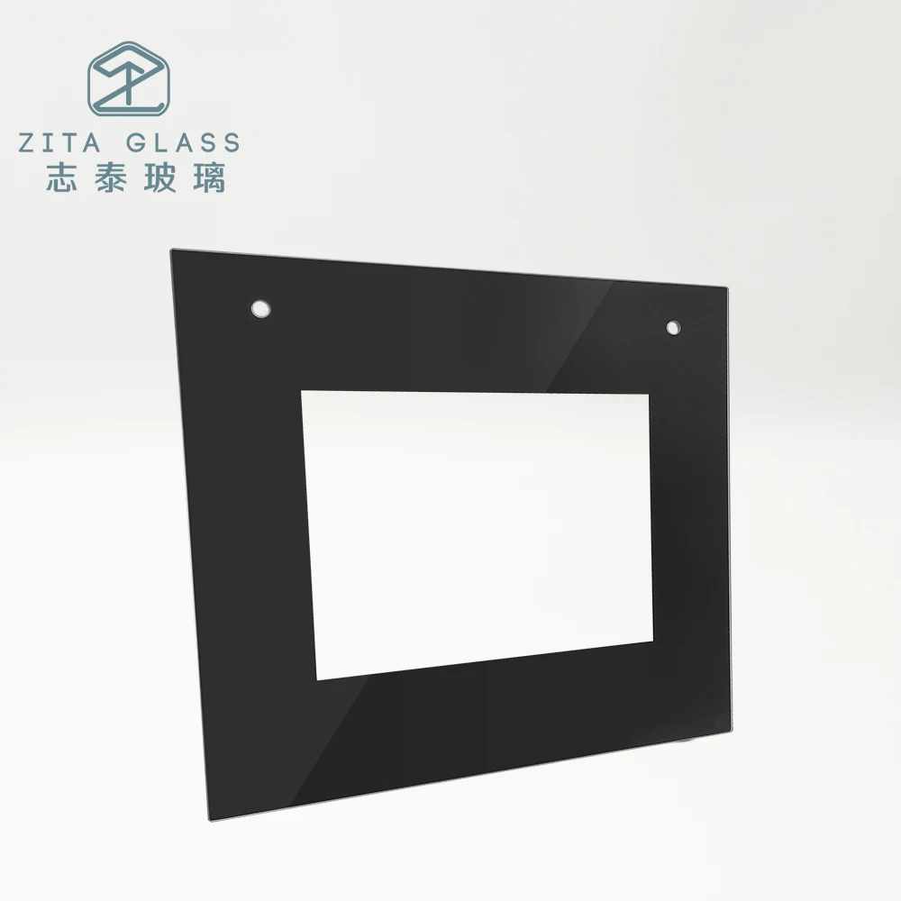 High Quality Custom Design Toughened Microwave Oven Glass Panel Silk Screen Print Microwave Oven Tempered Door Glass
