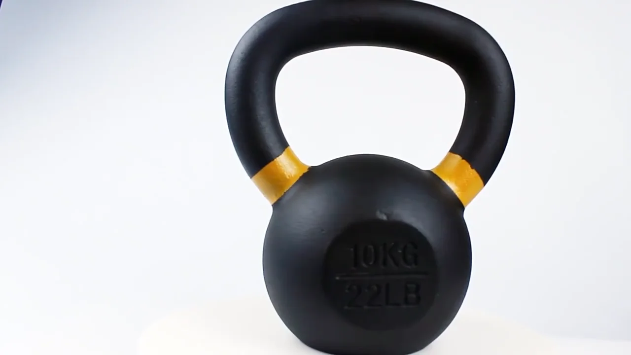 Heavy Duty Black Cast Iron Powder Coat Kettlebell Competition ...