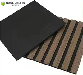 Popular Curved Soundproof Acoustic Ceiling Panels Wood Slat Acoustic Wall Panels for Office Building