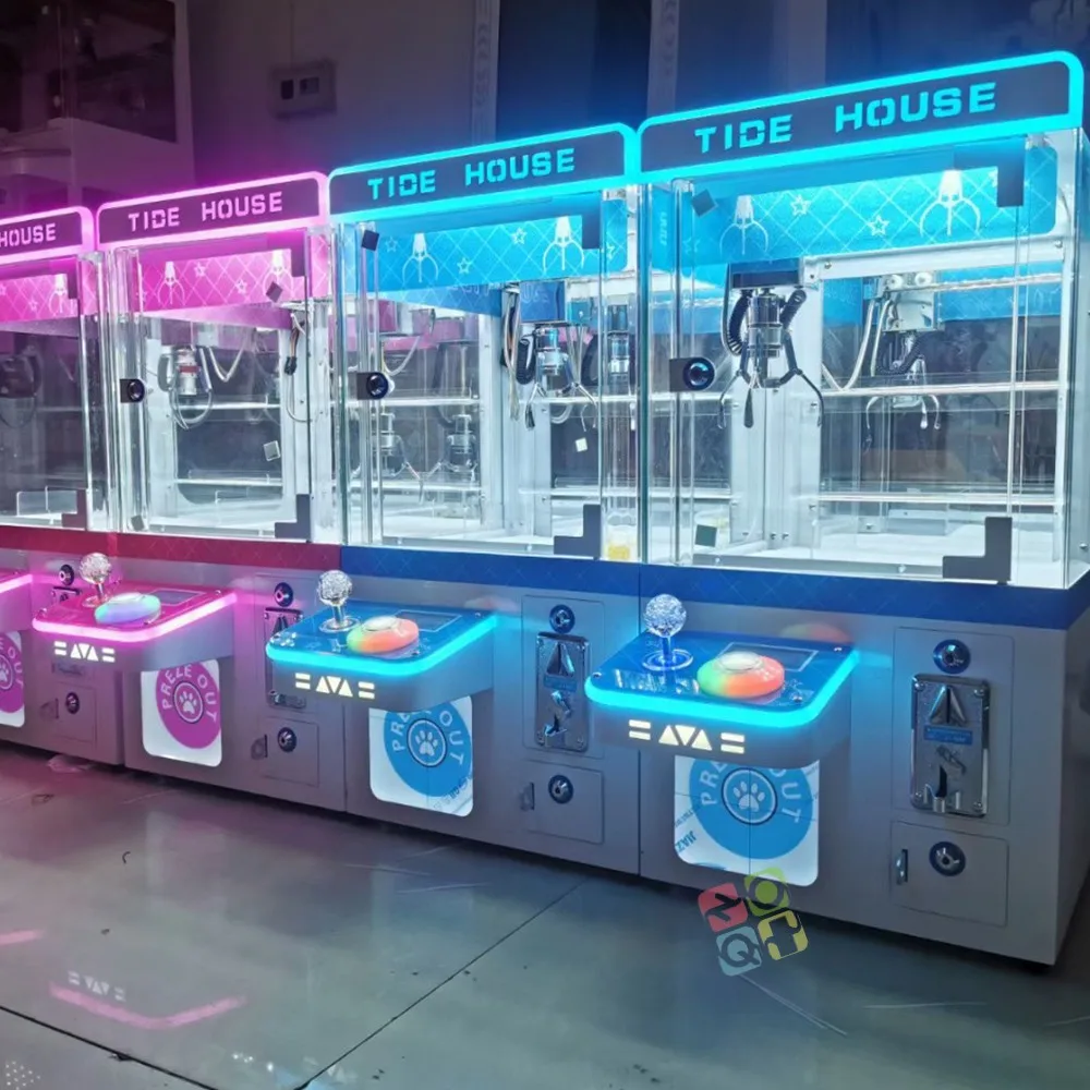 Tide House Coin-Operated Mini Claw Crane Machine Tabletop Doll Prize Vending Machine