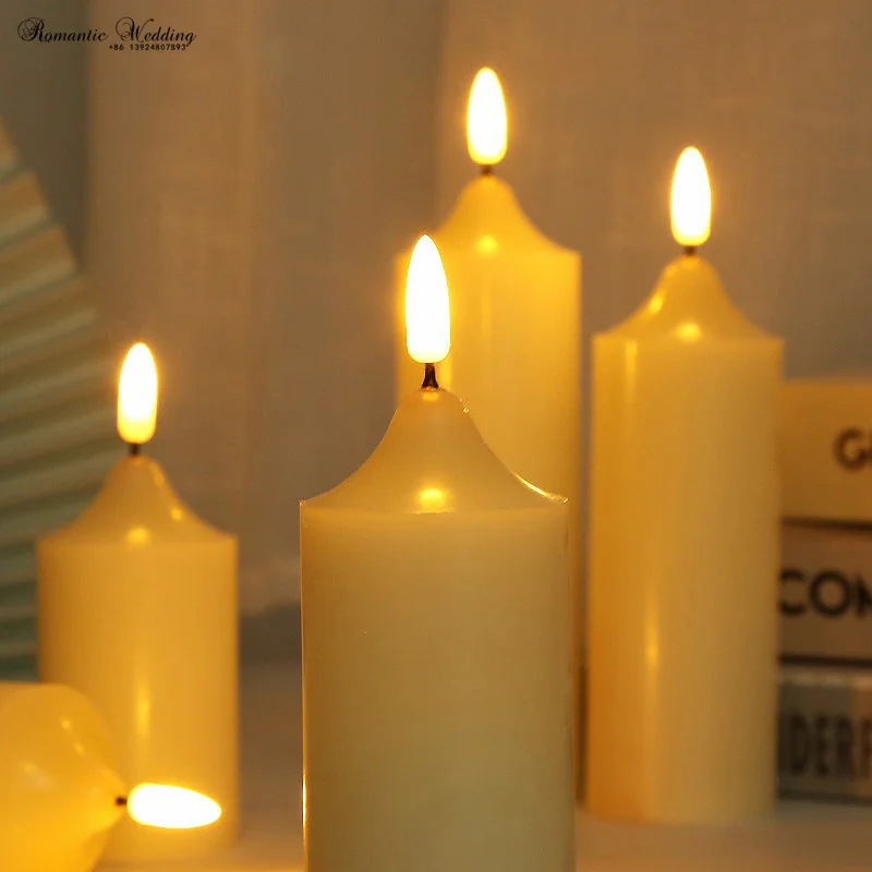 High Quality Smokeless Plastic Led Candle Light Set Led Candles For