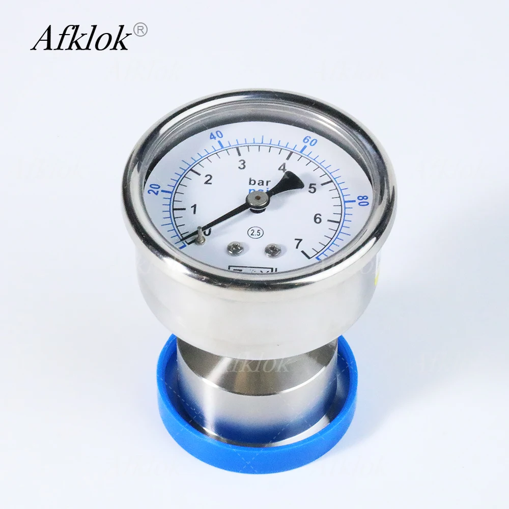 0-100psi Diaphragm Pressure Gauge Axial Connection 1-1/2