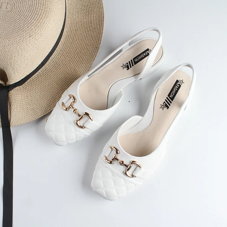 Nurses Shoes Females Low Heel Fashion Flats Buckle Pvc Jelly Cheap