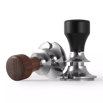 51/53/58mm Espresso Coffee Tamper Constant Pressure Adjustable Height Stainless Steel Flat Base Calibrated Barista tools