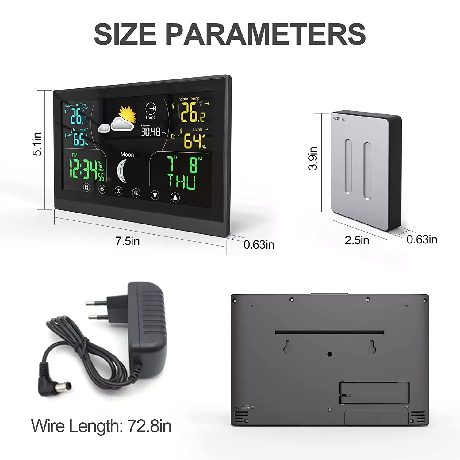 Weather Station Wireless Humidity and Temperature Digital Weather Forecast Station